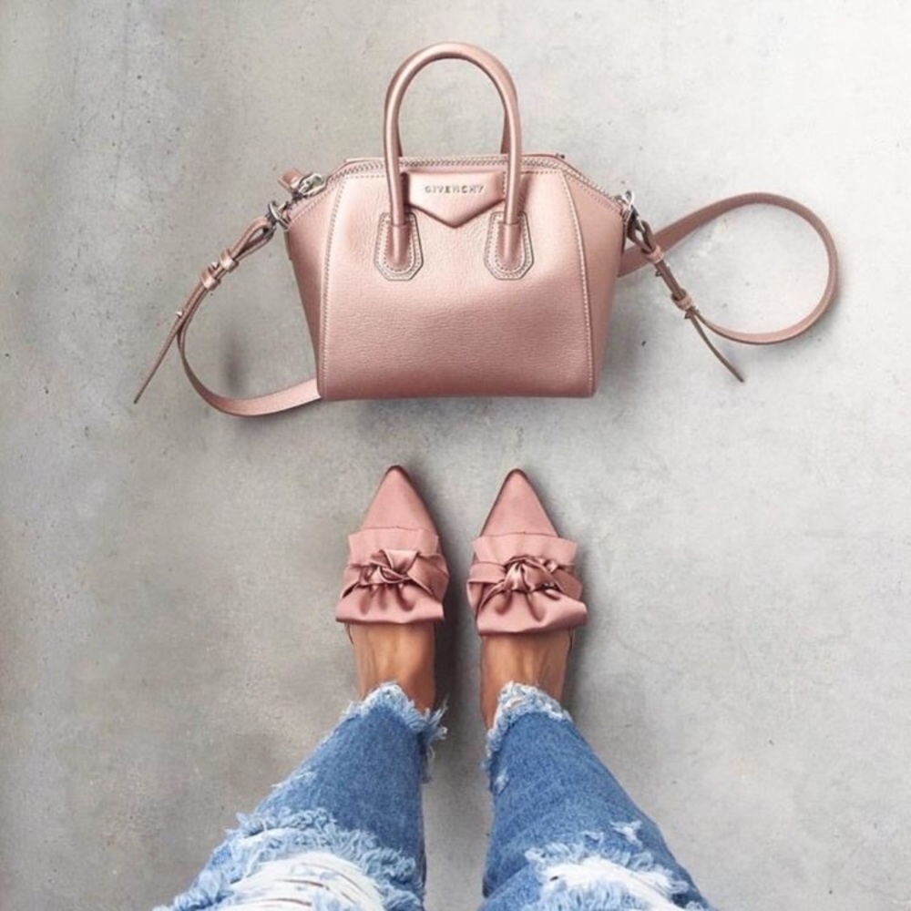 🆕Fiona Blush Pink Satin Pointy Toe Mules Slides